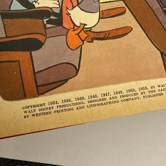 Vintage 1953 Walt Disney Mickey Mouse Birthday Book Golden C37 - Picture 8 of 9